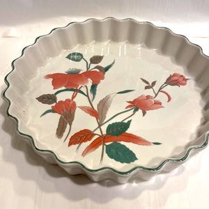 Mikasa Japan Ultra Ceram Bake&Serve UP009 pattern Silk Flowers